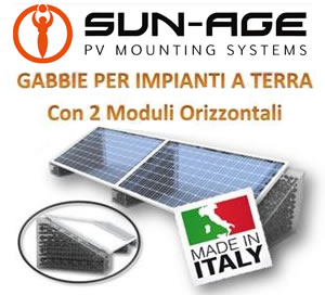 Picture of Strutture a Gabbia per 2 moduli Orizzontali a Terra