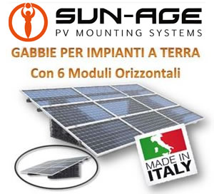 Picture of Strutture a Gabbia per 6 moduli Orizzontali a Terra