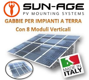 Picture of Strutture a Gabbia per 8 moduli Verticali a Terra