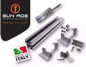 Immagine di Sun Age | KIT FALDA con Profilo P202A02 e Staffe K103D19 - No.1 Modulo