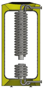 Picture of ELBI | Q-CQP 300 Termoaccumulatore Polivalente in Plastica per Riscaldamento da 300 litri con Stratificatore, Produzione ACS Istantanea e Scambiatore