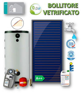 Picture of ACS Circolazione Forzata | No.1 Collettore Piano FKF 240 V con Bollitore Vetrificato 200 litri e Stazione Monovia con STDC