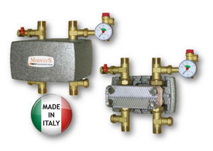 Picture of MODVLVS | Modulo di Scambio Termico per Biomassa - M2 Exchange DN25 - 12 kW - Valvola Carico/Scario e Gruppo di Sicurezza - Cod. 203646-12KW