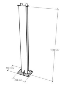 Picture of Zucchetti | Accessori - Supporto opzionale per montaggio 7K da terra (alt. 1m)