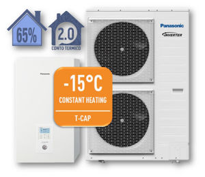 Picture of Panasonic | Aquarea T-CAP Split WH-SXC09H3E8+WH-UX09HE8 Generazione H - PdC Aria/Acqua Trifase da 9 kW - R410A